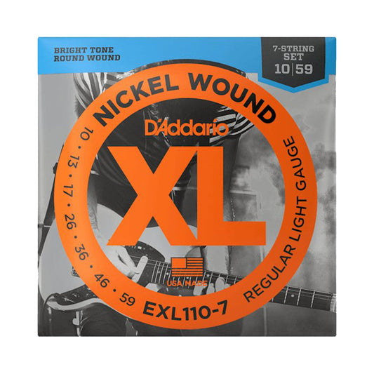 D’addario EXL110-7 10-59 Regular Light 7-String Electric Guitar Strings