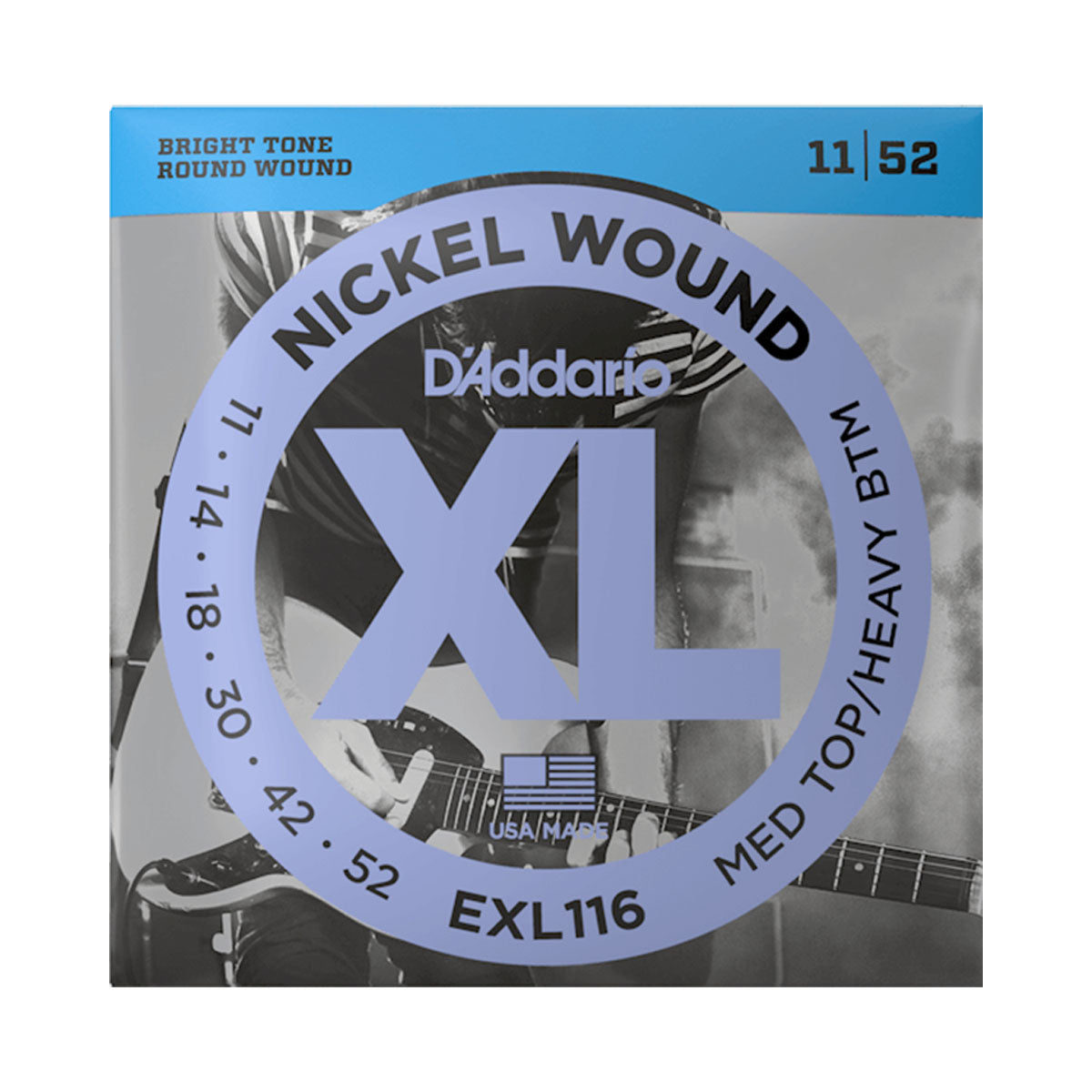 D’addario EXL116 11-52 Medium Top/Heavy Bottom Electric Guitar Strings