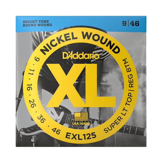 D’Addario EXL125 09-46 Super Light Top/Regular Bottom Electric Guitar Strings