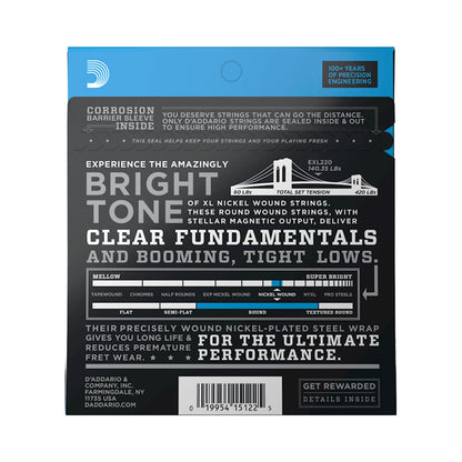 D’addario EXL220 40-95 Super Light Long Scale Bass Strings