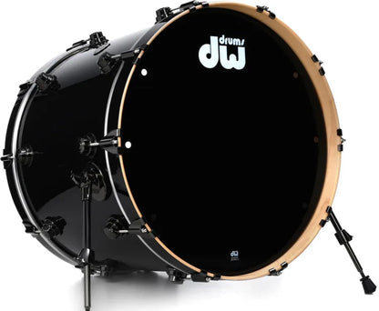 DW Collector's Series Maple Black Ice Finish 5pcs. Shell Drum Set