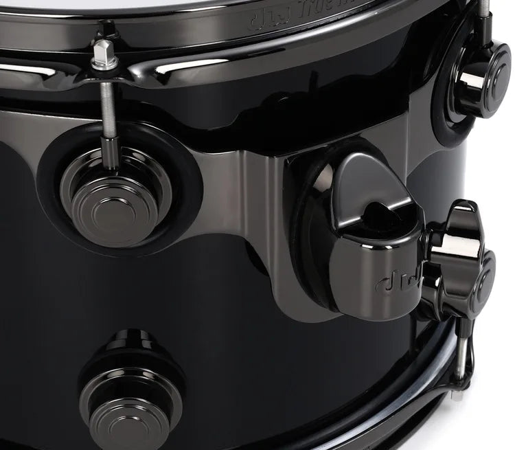 DW Collector's Series Maple Black Ice Finish 5pcs. Shell Drum Set