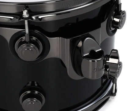 DW Collector's Series Maple Black Ice Finish 5pcs. Shell Drum Set
