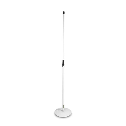Gravity Microphone Stand with Round Base, White