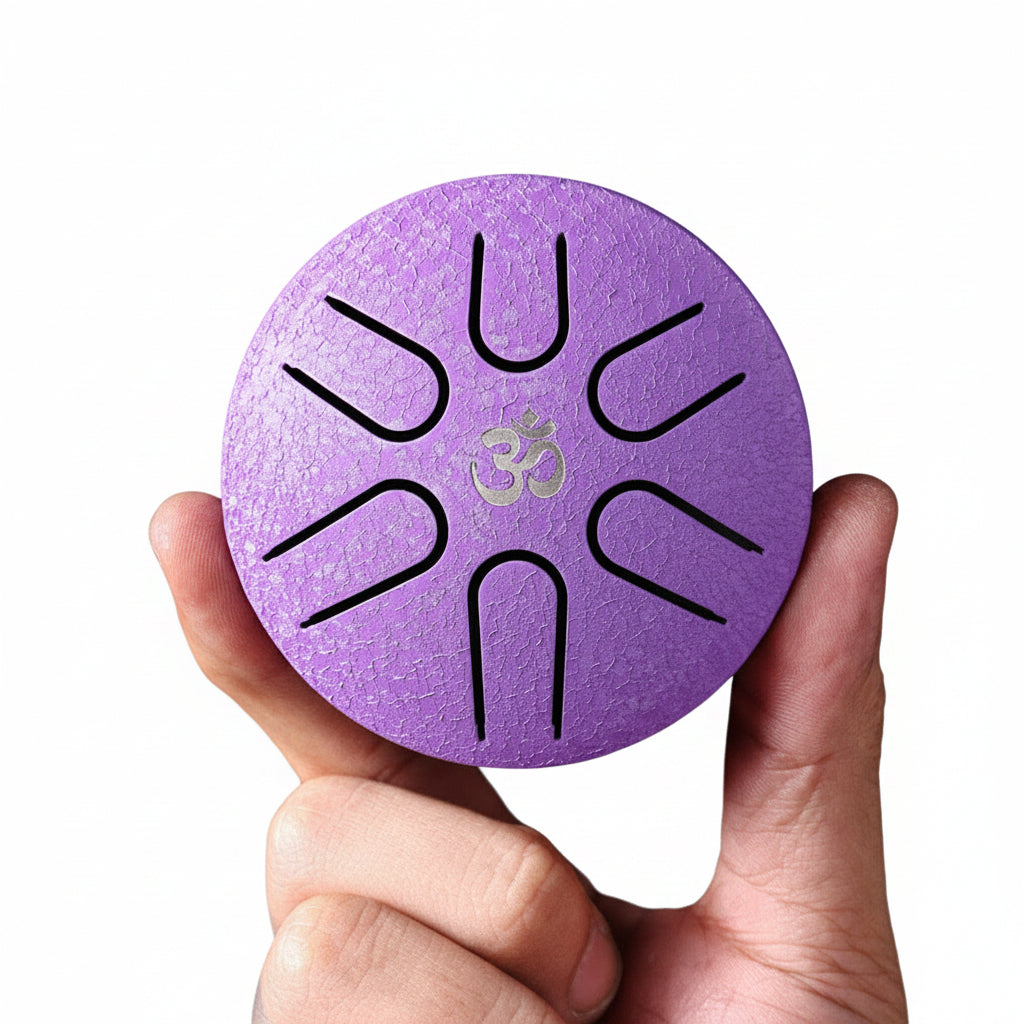 Purple TM6-3 Steel Tongue Drum – 3 Inch 6 Notes