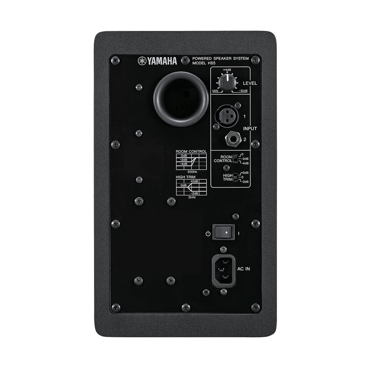 Yamaha HS5I studio monitor rear panel