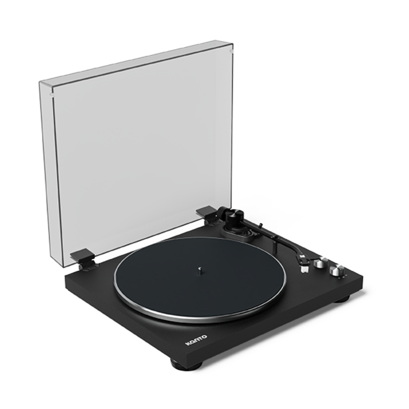 Kanto OBI3 Turntable with Bluetooth 5.3, Preamp, and Pitch Control, Matte Black