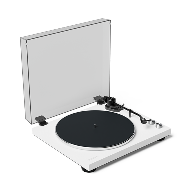 Kanto OBI3 Turntable with Bluetooth 5.3, Preamp, and Pitch Control, Matte White