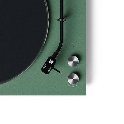 Kanto OBI3 Turntable with Bluetooth 5.3, Preamp, and Pitch Control, Matte Green