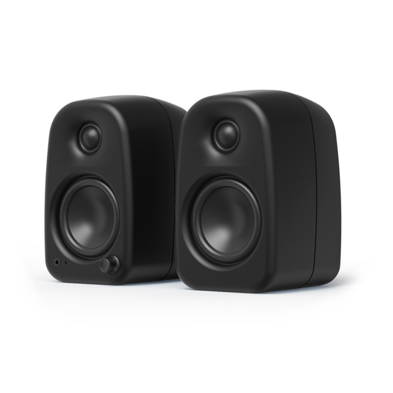 Kanto UKI 100W Desktop Speakers with Bluetooth, USB-C, Headphone out, Onyx (Matte Black), Sold in Pairs