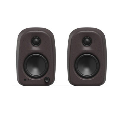 Kanto UKI 100W Desktop Speakers with Bluetooth, USB-C, Headphone out, Pumice (Speckled Brown), Sold in Pairs