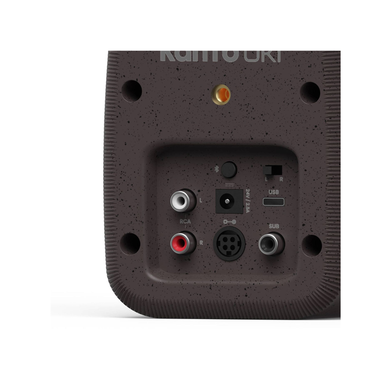 Kanto UKI 100W Desktop Speakers with Bluetooth, USB-C, Headphone out, Pumice (Speckled Brown), Sold in Pairs