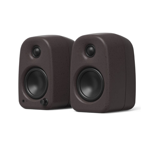 Kanto UKI 100W Desktop Speakers with Bluetooth, USB-C, Headphone out, Pumice (Speckled Brown), Sold in Pairs