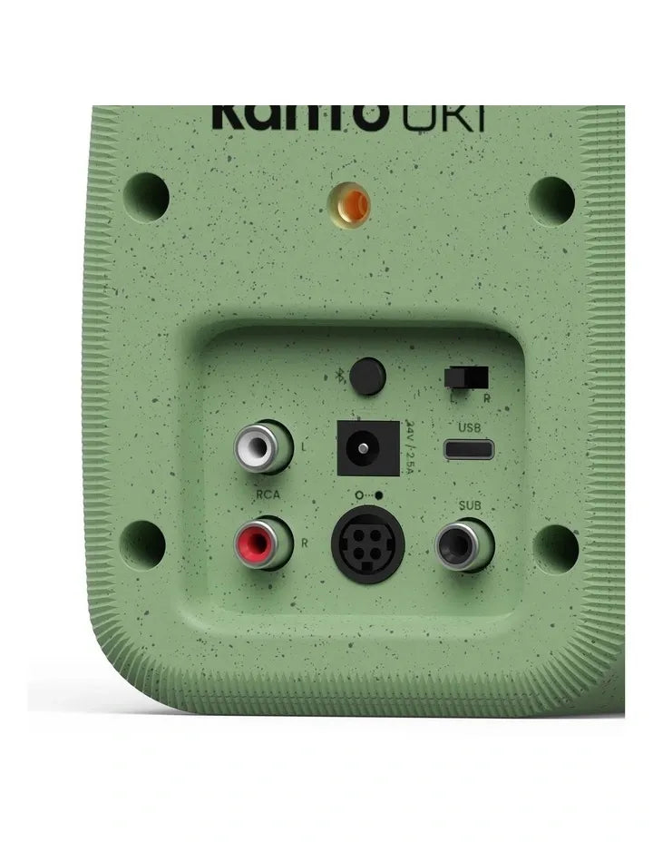 Kanto UKI 100W Desktop Speakers with Bluetooth, USB-C, Headphone out, (Sold in Pairs), Sage Matte Green