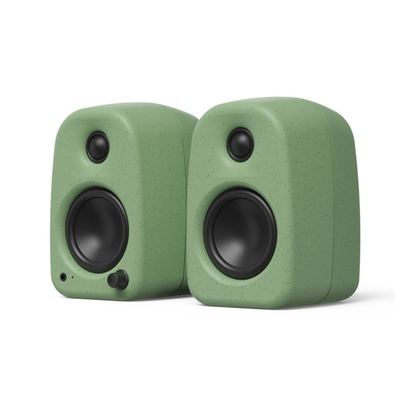 Kanto UKI 100W Desktop Speakers with Bluetooth, USB-C, Headphone out, (Sold in Pairs), Sage Matte Green