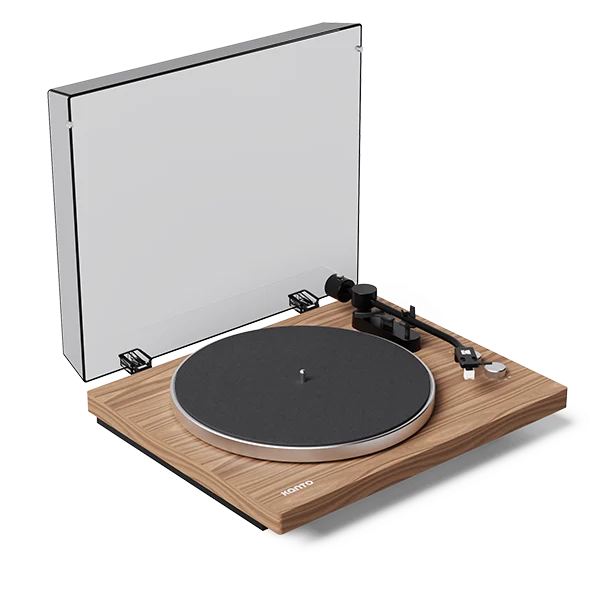 Kanto OBI3 Turntable with Bluetooth 5.3, Preamp, and Pitch Control, Walnut