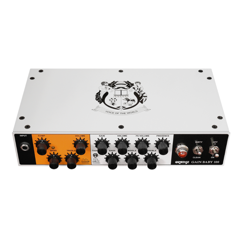 Orange Gain Baby 100 – 100W Single-Channel Guitar Amp Head with CabSim, FX Loop & Attenuator