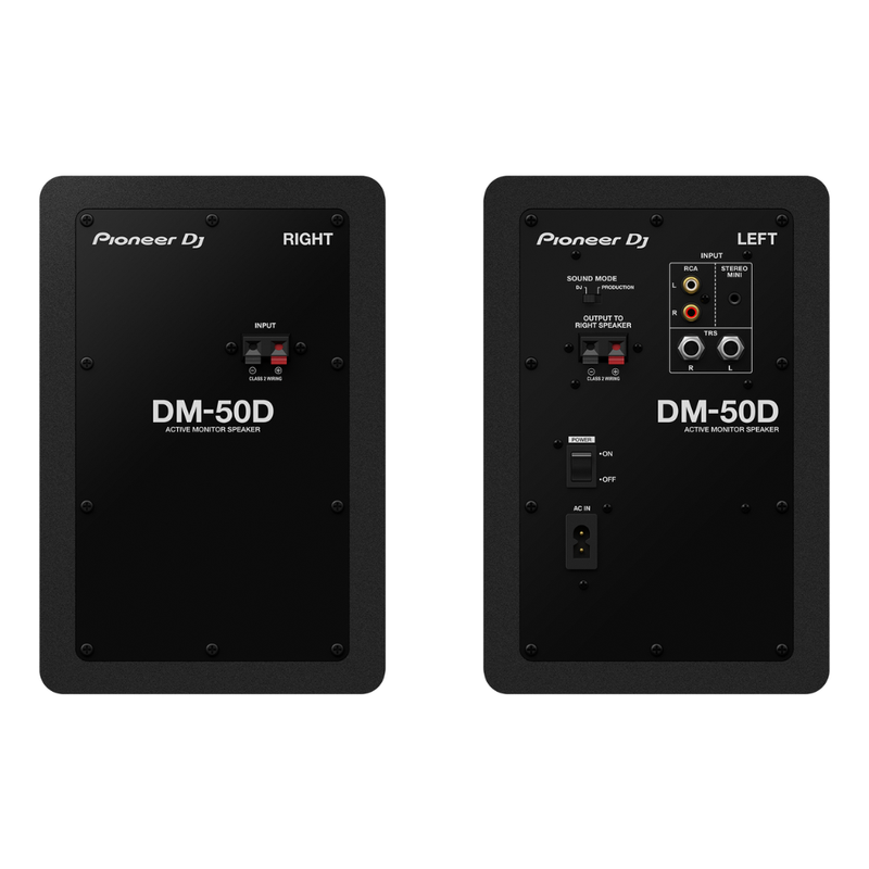 Pioneer DJ DM-50D-K 5" Desktop Monitor System, Black