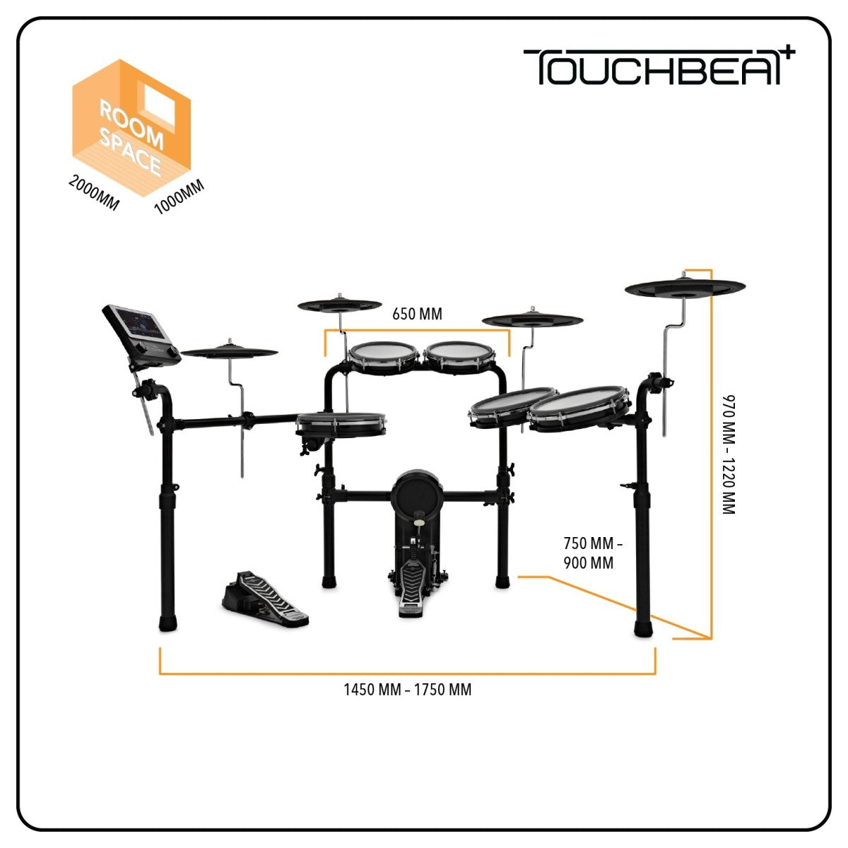 TOUCHBEAT Plus Electronic Drum Kit