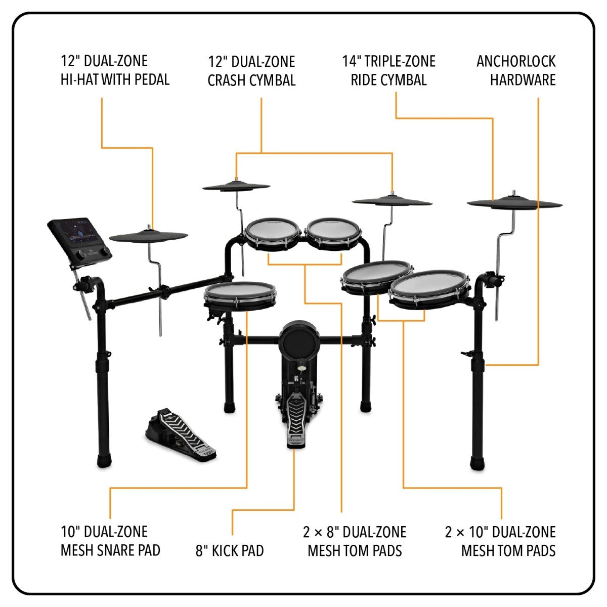 TOUCHBEAT Plus Electronic Drum Kit