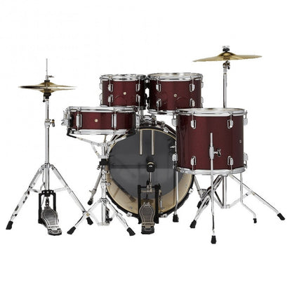 PDP CENTERstage 5-Piece Complete Drum Kit 22", Ruby Red Sparkle (Hardware, Cymbals & Throne)