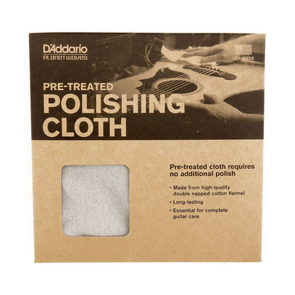 D’Addario PWPC1 Pre-Treated Napped Cotton polishing Cloth