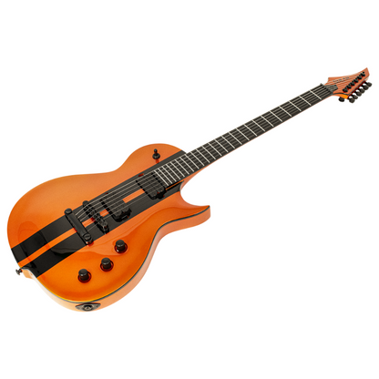 Solar Guitars GC1.6T-RSO Electric Guitar – Orange Metallic with Black Racing Stripes