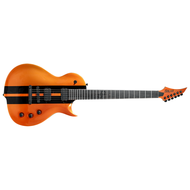 Solar Guitars GC1.6T-RSO Electric Guitar – Orange Metallic with Black Racing Stripes