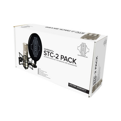 Sontronics STC-2 Large-Diaphragm Condenser Microphone with All-in-One Recording Package, Silver