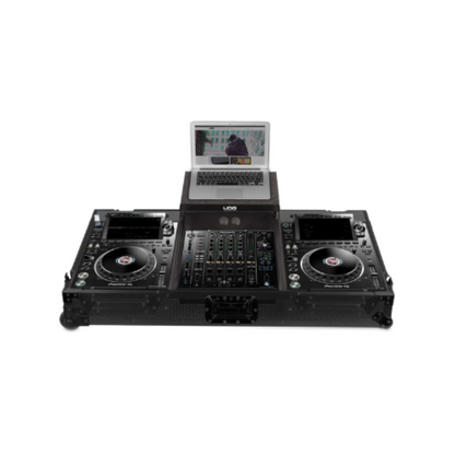 UDG Ultimate Flight Case Set Pioneer CDJ-3000 / A9, (Laptop Shelf + Wheels), Black