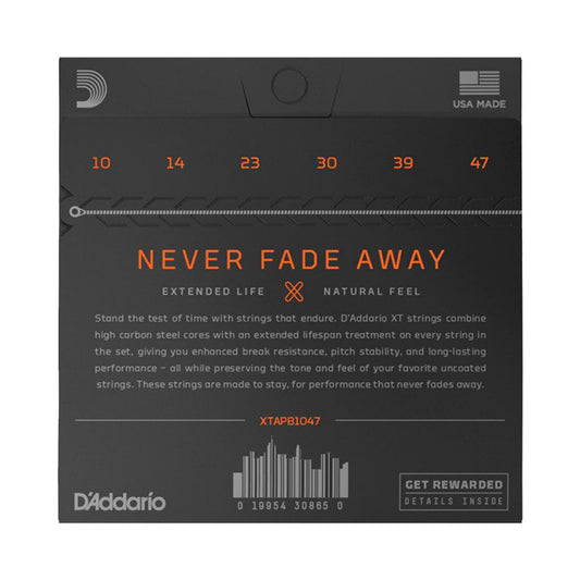 D’addario XTAPB1047 10-47 Coated Extra Light Acoustic Guitar Strings
