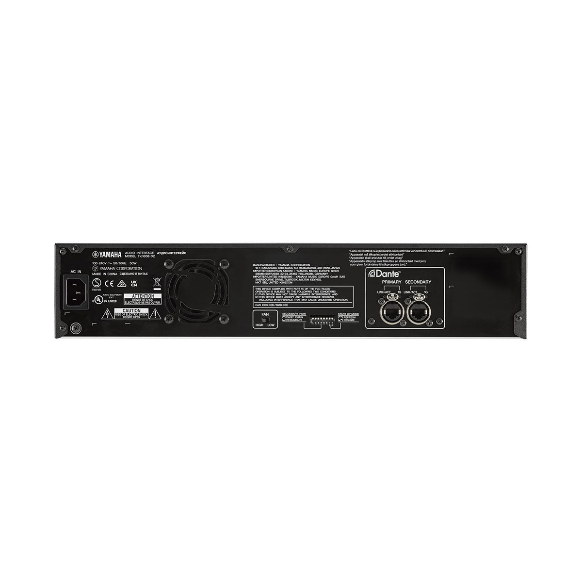 Yamaha Tio1608-D2 Dante-equipped I/O Rack